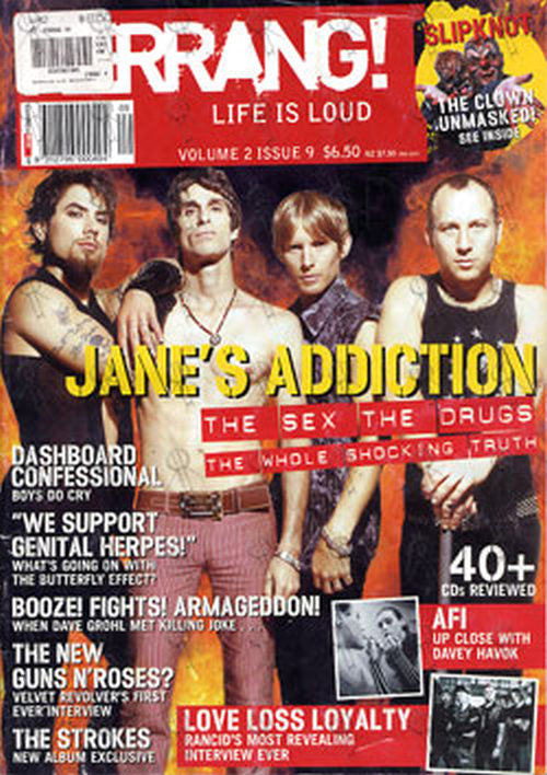 JANE&#39;S ADDICTION - &#39;Kerrang!&#39; - Vol 2 Issue 9 - Janes Addiction On Front Cover - 1