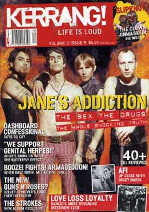 JANE'S ADDICTION - 'Kerrang!' - Volume 2 Issue 9 - Janes Addiction On The Cover - 1