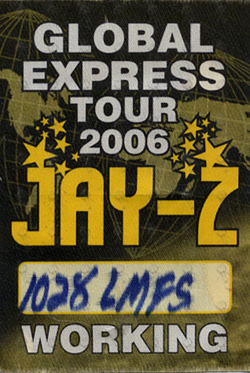 JAY-Z - Unused 'Global Express Tour 2006' Working Cloth Pass Sticker - 1
