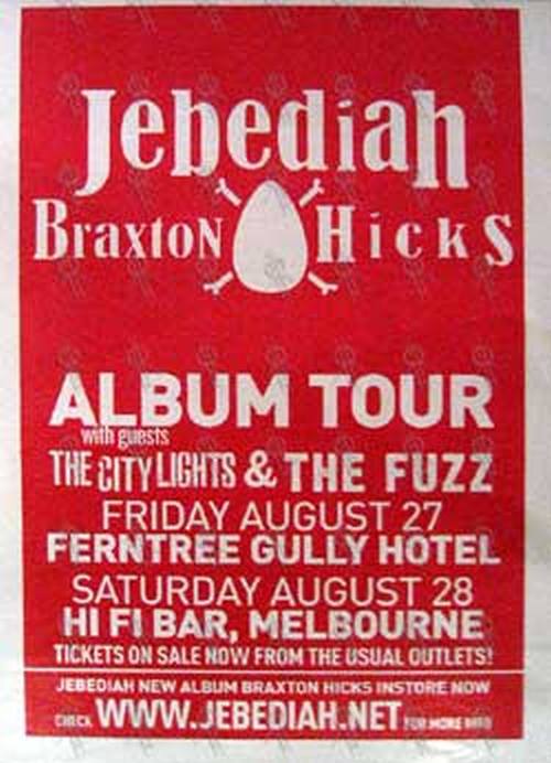 JEBEDIAH - 'Braxton Hicks' Album Tour Poster - 1