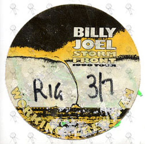 JOEL-- BILLY - 'The Bridge Tour' Working Personnel Cloth Sticker Pass - 1