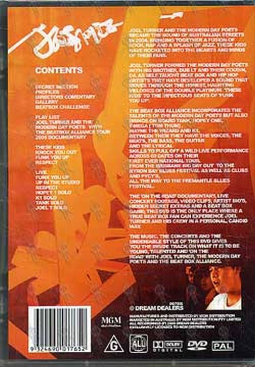 JOEL TURNER AND THE MODERN DAY POETS - Joel Turner And The Modern Day Poets With The Beatbox Alliance DVD - 2