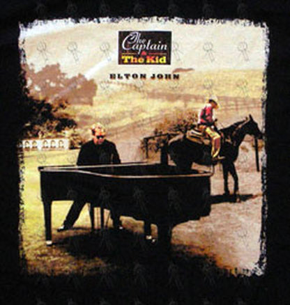 JOHN-- ELTON - Black 'The Captain & The Kid' World Tour T-Shirt - 2
