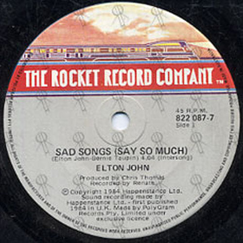 JOHN-- ELTON - Sad Songs (Say So Much) - 2