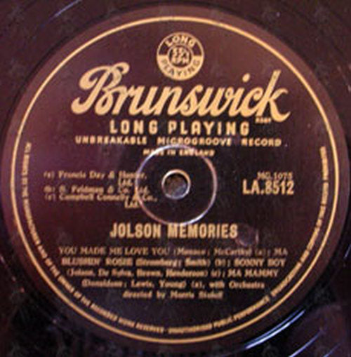 JOLSON-- AL - Jolson Memories - 3