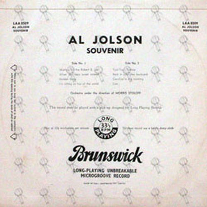 JOLSON-- AL - Souvenir - 2