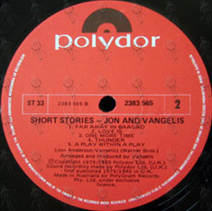 JON and VANGELIS - Short Stories - 3