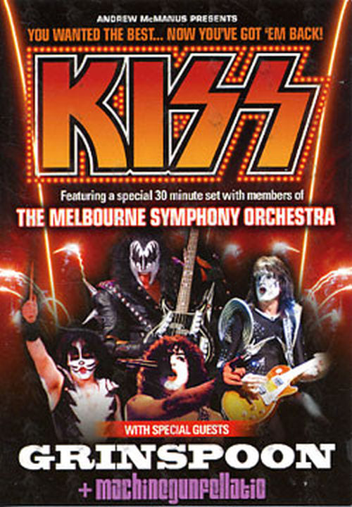 KISS - 2004 Australian Tour Postcard Flyer - 1