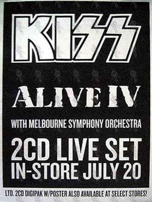 KISS - 'Alive IV With Melbourne Symphony Orchestra' 2CD Album Poster - 1