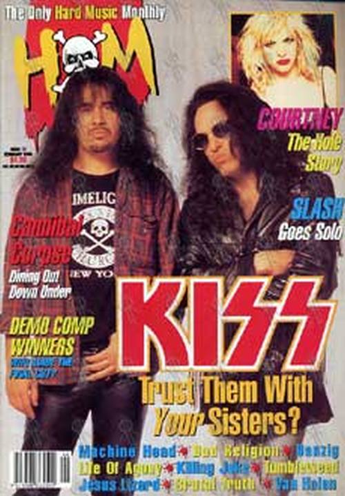 KISS - &#39;HM&#39; - Issue 72 February 1996 - Gene And Paul On The Cover - 1
