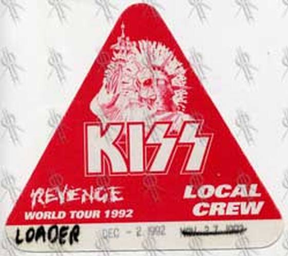 KISS - 'Revenge' 1992 World Tour Local Crew Pass - 1