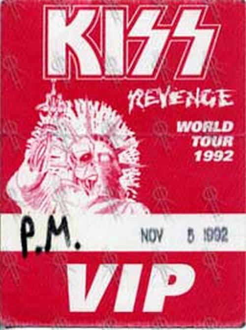 KISS - 'Revenge' 1992 World Tour V.I.P. Pass - 1