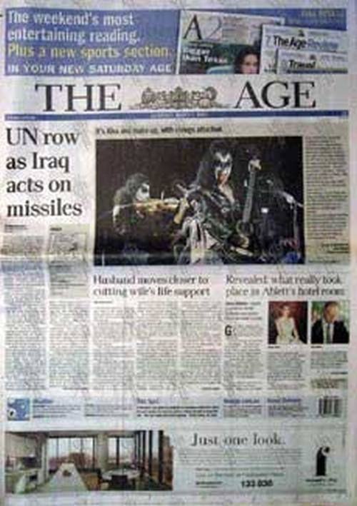 KISS - 'The Age' - March 1 2003 - Kiss On The Cover - 1