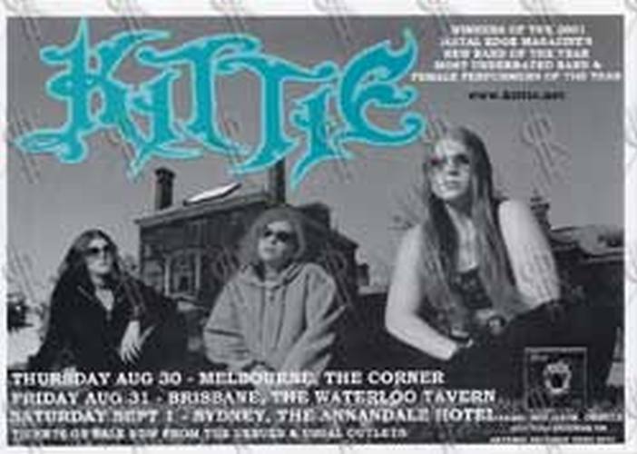 KITTIE - Australian Tour 2001 Flyer - 1