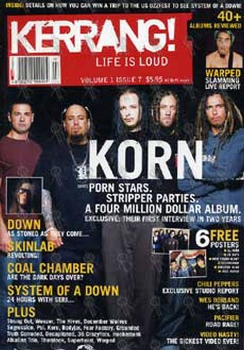 KORN - 'Kerrang!' - Volume 1 Issue 7 - Korn On The Cover - 1
