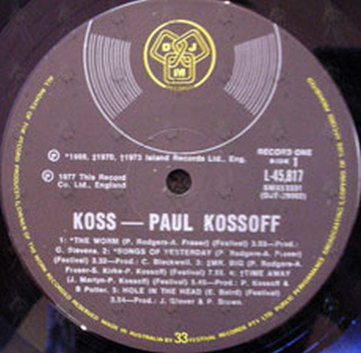 KOSSOFF-- PAUL - Koss - 4