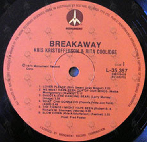 KRISTOFFERSON-- KRIS - Breakaway - 3