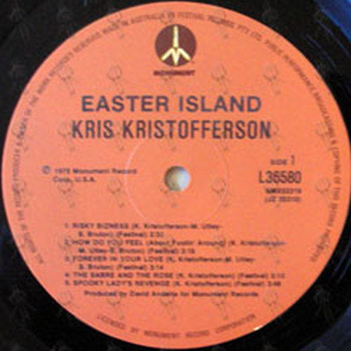 KRISTOFFERSON-- KRIS - Easter Island - 3