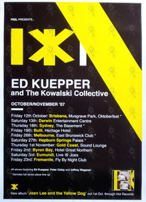 KUEPPER-- ED - 'Jean Lee And The Yellow Dog' Oct/Nov 2007 Tour Poster - 1