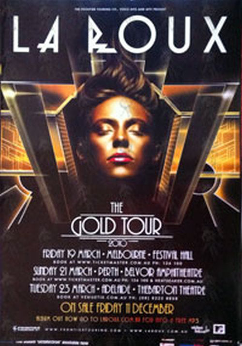 The Gold Tour" 2010 Poster Rare Records Au
