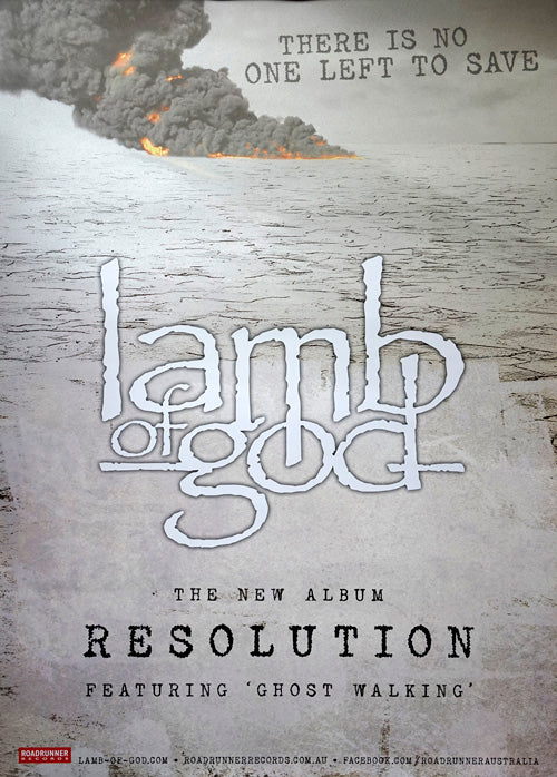 LAMB OF GOD - Resolution Album Promo Poster - 1