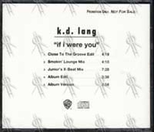 LANG-- K.D. - If I Were You - 2