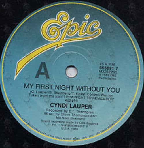 LAUPER-- CYNDI - My First Night Without You - 3