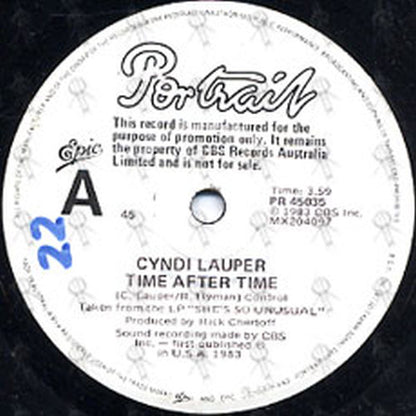 LAUPER-- CYNDI - Time After Time - 2