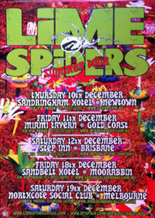 LIME SPIDERS - Australian Summer Tour