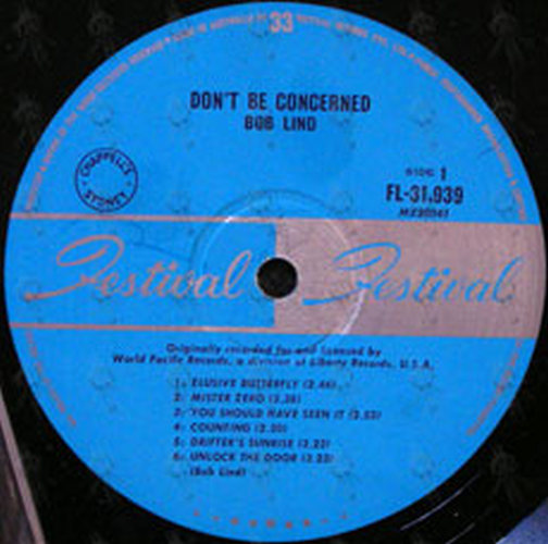 LIND-- BOB - Don&#39;t Be Concerned - 3