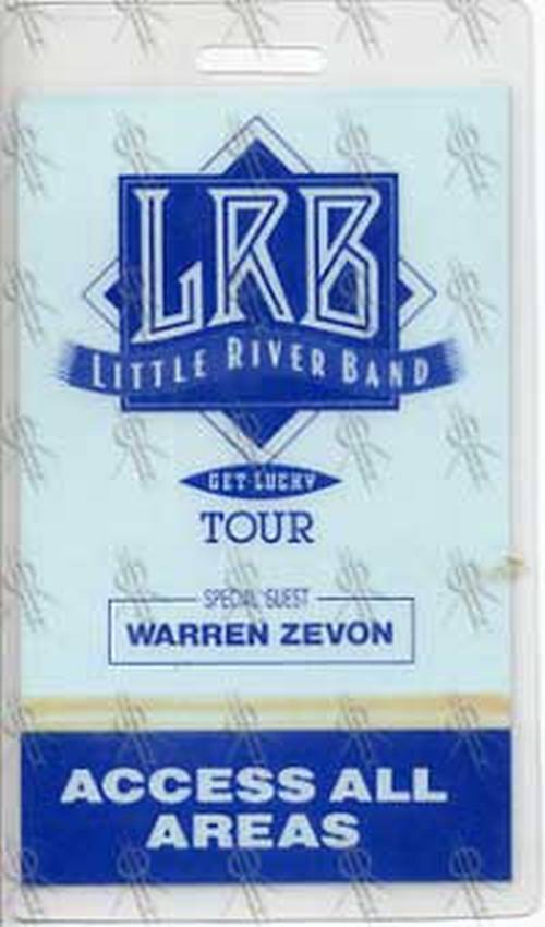 LITTLE RIVER BAND - 'Get Lucky' Tour Access All Areas Laminate - 1