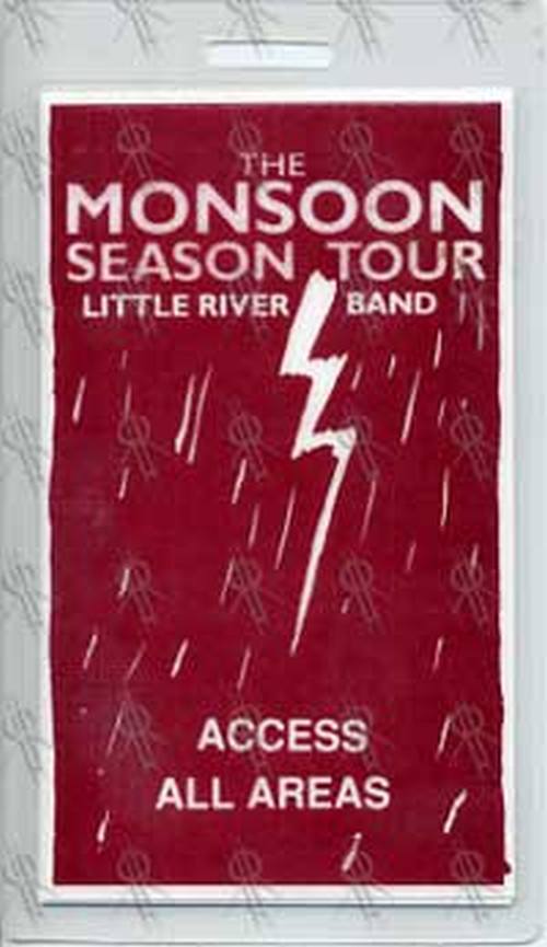 LITTLE RIVER BAND - 'Monsoon Season' Tour Access All Areas Laminate - 1