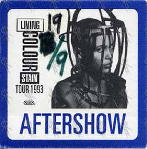 LIVING COLOUR - &#39;Stain&#39; 1993 Tour Aftershow Pass - 1