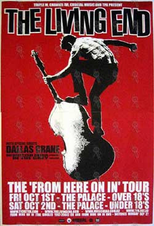 LIVING END-- THE - &#39;From Here On In&#39; Tour Poster - 1