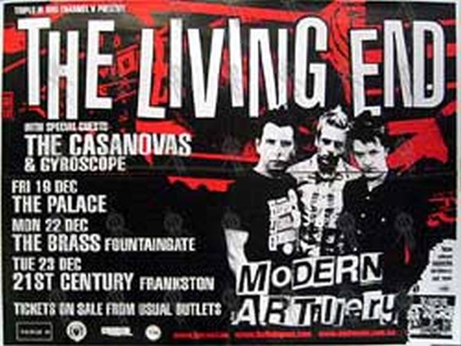 LIVING END-- THE - &#39;Modern Artillary&#39; December 2003 Tour Poster - 1