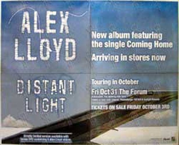 LLOYD-- ALEX - &#39;Distant Light&#39; Album/&#39;Fri Oct 31&#39; Gig Poster - 1