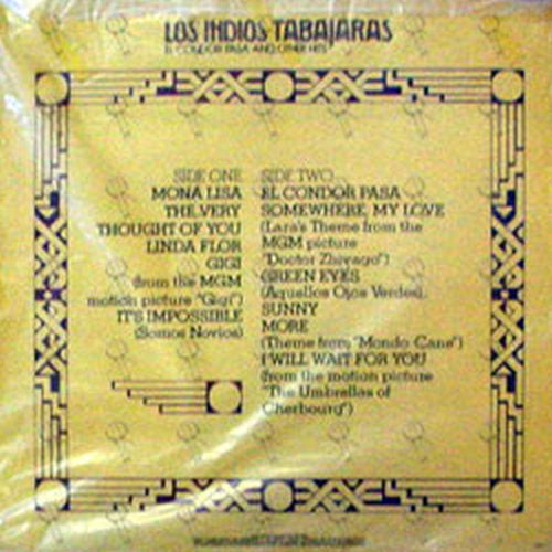 LOS INDIOS TABAJARAS - El Condor Pasa And Other Hits - 2