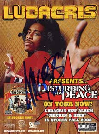 LUDACRIS|DISTURBING THA PEACE - 'Chicken & Beer'/'Golden Grain' Album Promo Flyer - 1