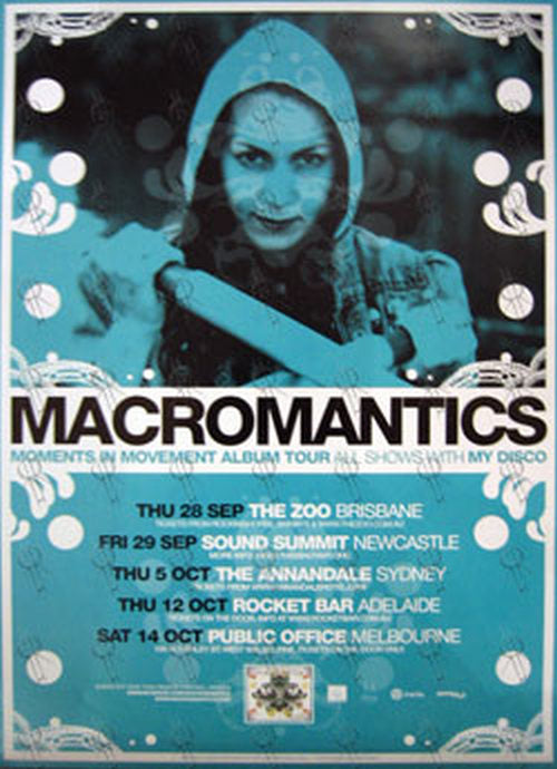 MACROMANTICS - &#39;Moments In Movement&#39; 2006 Australian East Coast Tour Poster - 1