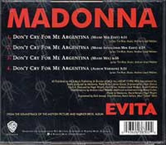 MADONNA - Don&#39;t Cry For Me Argentina - 2