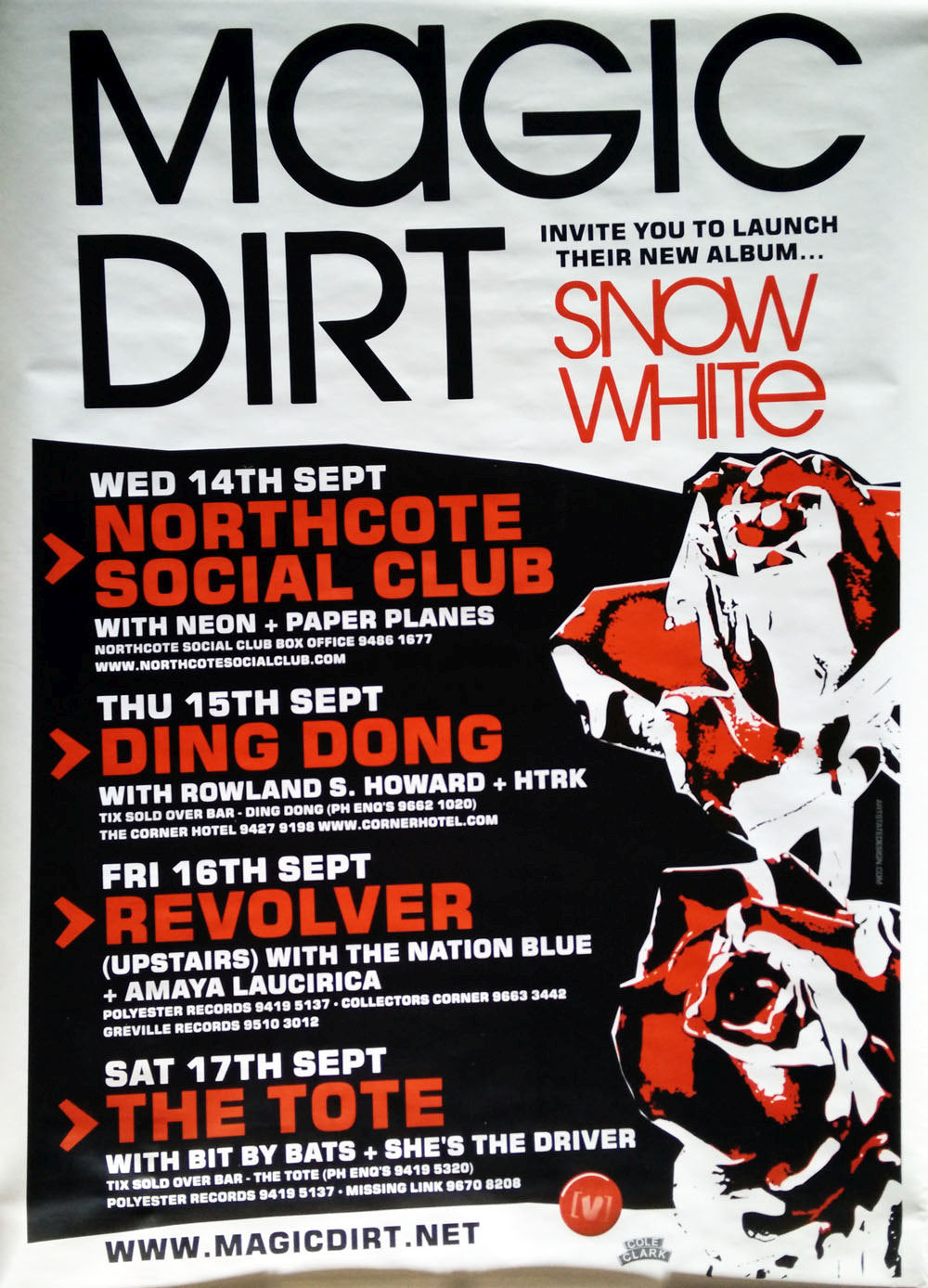 MAGIC DIRT - Snow White 2005 Album Tour Poster - 1
