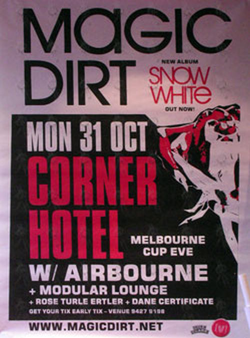 MAGIC DIRT|AIRBOURNE - Corner Hotel Melbourne - Monday 31 October 2006 - Show Poster - 1