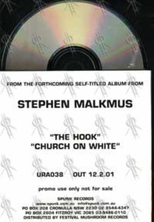 MALKMUS-- STEPHEN - The Hook/Church On White - 2