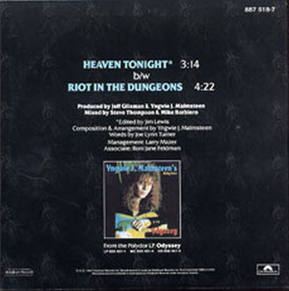 MALMSTEEN-- YNGWIE - Heaven Tonight - 2