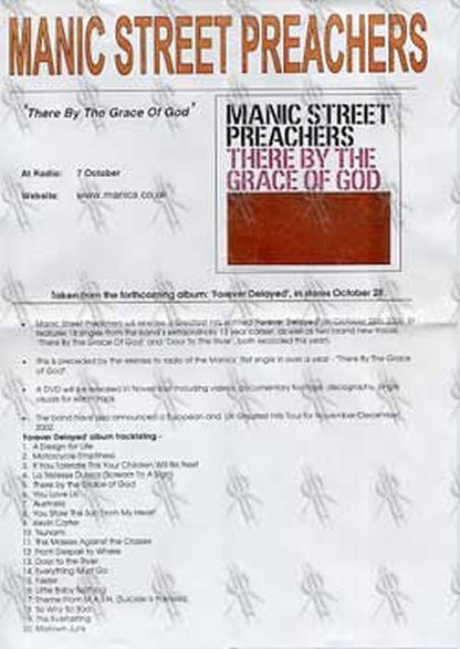 MANIC STREET PREACHERS - There By The Grace Of God - 3