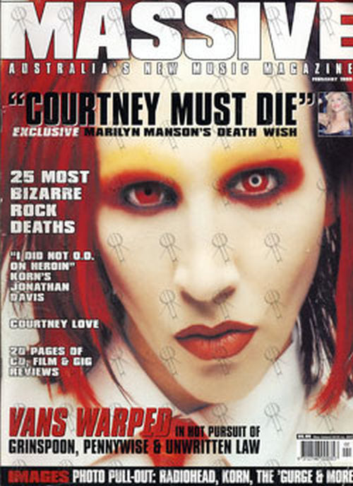 MANSON-- MARILYN - &#39;Massive&#39; - February 1999 - Marilyn Manson On Cover - 1
