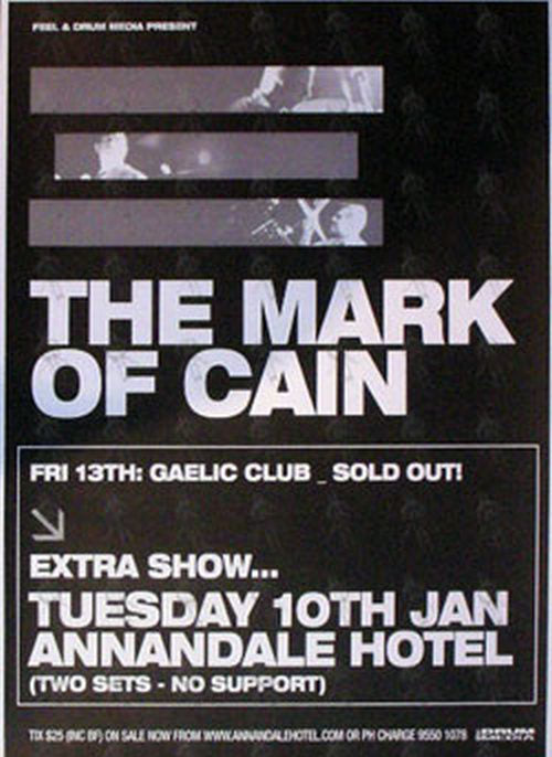 MARK OF CAIN-- THE - 2005 NSW Shows Poster - 1