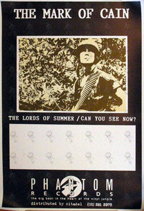 MARK OF CAIN-- THE - &#39;The Lords Of Summer / Can You See Now?&#39; Promo Poster - 1