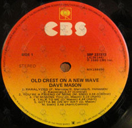 MASON-- DAVE - Old Crest On A New Wave - 3