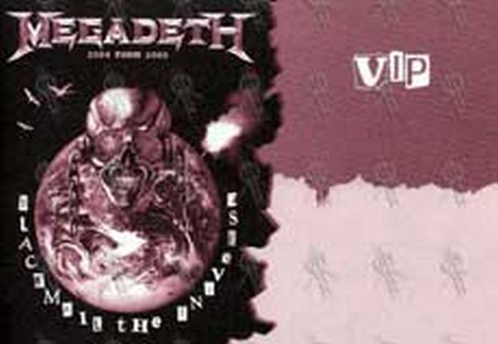 MEGADETH - Blackmail The Universe 2004/2005 Tour V.I.P. Pass Unused - 1